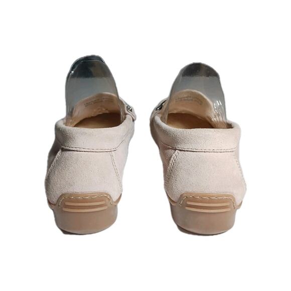 PIERRO MASETTI Kiowa Blush Pink Suede Leather Moc Loafers Size 7.5 US 38 EU - Picture 4 of 9